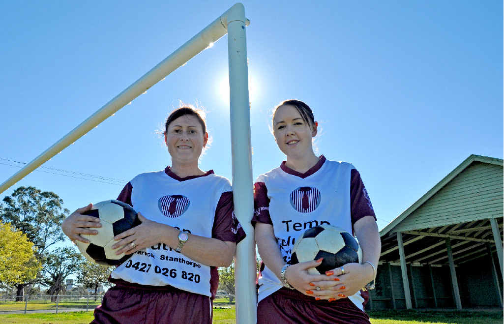 GIVE IT A GO: Shazz Hill and Angie Furness are looking forward to tomorrow’s Come Kick It program. GIVE IT A GO: Shazz Hill and Angie Furness are looking forward to tomorrow’s Come Kick It program.